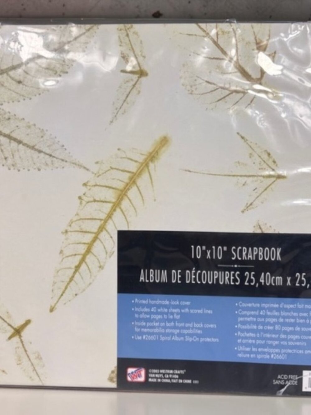 Vintage Westrim Crafts 10x10 Botanical Leaf Scrapbook Album-New, Sealed